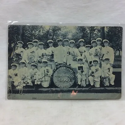Vintage Postcard Oak Harbor Ohio Aschbackers High School Band Scene  • $14.89