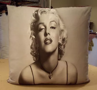 One  Breathless Blonde  Iconic Marilyn Monroe Cotton Print Custom Pillow • $225