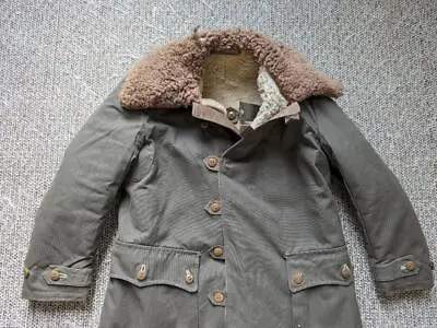 Vintage WWII Military ARMY PARKA Shearling S Field Trench Coat 38-40 Swedish • $389.95