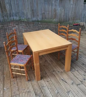 £60 • Buy Wooden Kitchen / Dining Table And 4 Chairs