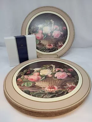 Vintage Set Of 6 Round Pimpernel 'Rose Basket' Placemats And Matching Coasters • $35