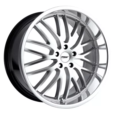 TSW Snetterton 20X8.5 5X114.3 Offset 40 Hyper Silver W/Mirror Cut Lip (Qty Of 1) • $405