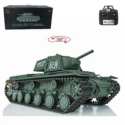 2.4G Heng Long 7.0 3878 Soviet KV-1 RTR 1/16 RC Tank Model Plastic Version • $135.92