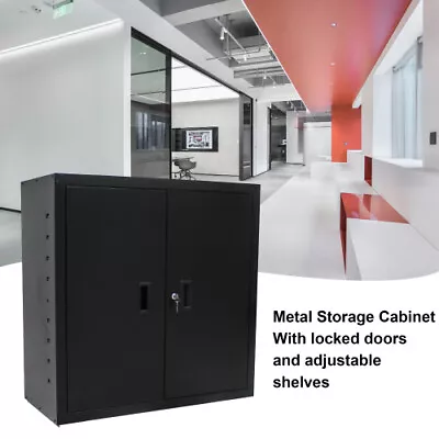 $106.63 • Buy Metal Storage Cabinet With Locking Doors And Adjustable Shelves Home Garage