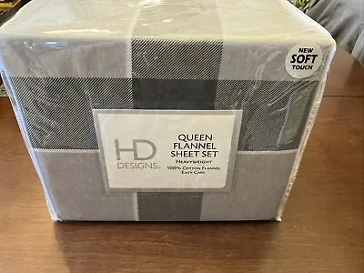 HD Designs Queen Set Flannel Woodland Plaid  • $35