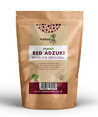 £5.49 • Buy Organic Red Adzuki Beans - Use In Cooking | Sprouting Seeds | Growing Sprouts
