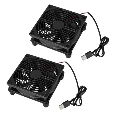 £26.26 • Buy 2 Set USB Cooling Fan 120mm 1200RPM Desktop Cooler For Router Modem External HDD