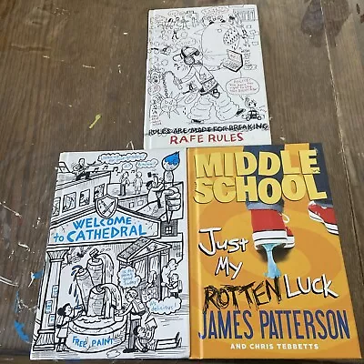 James Patterson Lot Of 3 HC Middle School Book Series Good To VG Condition • $7