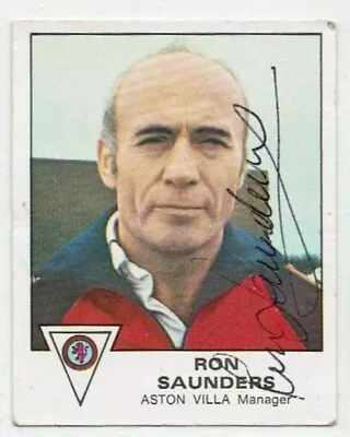 RON SAUNDERS Signed 1980 Panini Football 80 Sticker #20 ASTON VILLA Manager • £3.99