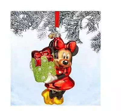 Disney Store 2014 Minnie Mouse Glass Sketchbook Christmas Tree Ornament New In B • $12.59