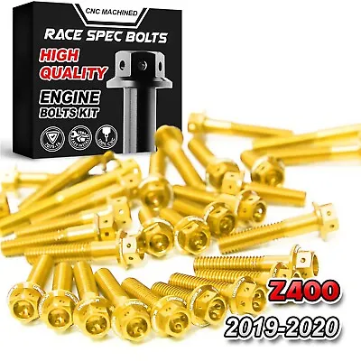 Gold Crankcase Cover Engine Bolt For Kawasaki Z400 ER400DKF 19 20 21 22 -MC • $66.26