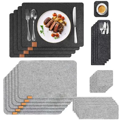 Tableware-Pad Heat Resistant Coaster Dinner Table Mat Cutlery Bag Placemat Felt • £11.99
