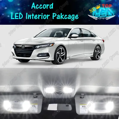$16.99 • Buy White LED Bulbs Interior Package Kit + Reverse For 2013 - 2020 2021 Honda Accord