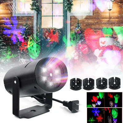 $14.89 • Buy Halloween Christmas Laser Projector LED Light Party Stage Spotlight 4 Patterns