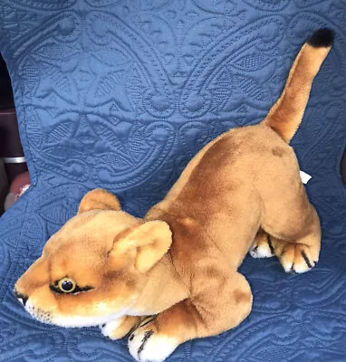 Mountain Lion Cougar Puma Plush 15” Realistic Stuffed Animal Cat  RARE Pouncing • $89