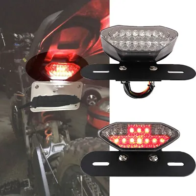 Universal Motorcycle 16-LED License Plate Holder Bracket Turn Signal Tail Light • $11.95