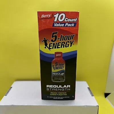 NEW ENERGY 5-Hour Regular Strength 10 Count Value Pack Berry Exp12/25 • $19.89