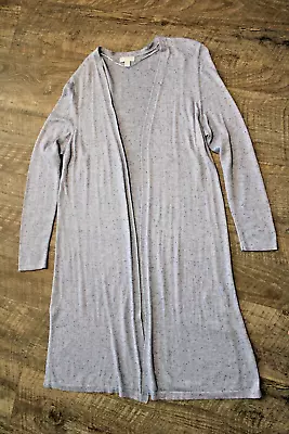 Misses Cardigan Sweater Duster Long Sleeve Sz XL Charter Club Marled Light Blue • $16.99