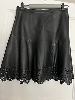 NWOT J Crew Leather Laser Cut Skirt! Size 6! Sample!! • $139