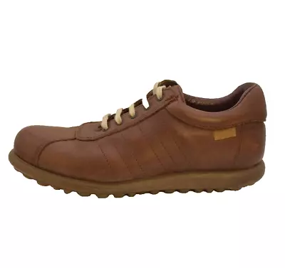 CAMPER Women's Tanned Leather Pelotas Ariel Comfort Shoe Gum Sole Size 39 UK 6 • £75