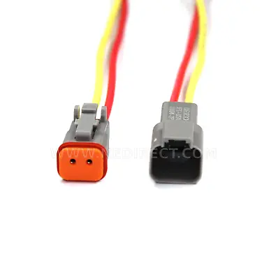 16 AWG Assembled Deutsch DT 2 Pin Waterproof Connector 6  Wire Kit • $6.59