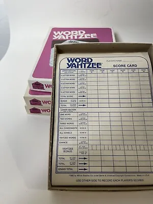 4 Boxes Vintage WORD YAHTZEE SCORE CARDS Sheets Milton Bradley Game 1978 - 320 C • $47.99