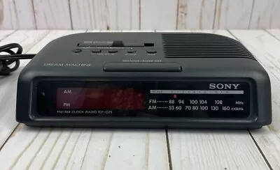 Sony Dream Machine AM/FM Radio Alarm Clock Model ICF-C25 Tested Black Vintage • $14.95