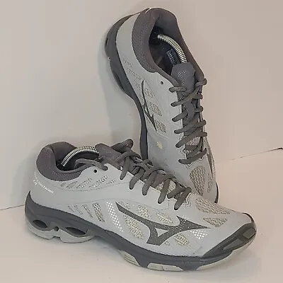 Mizuno Wave Lightning Z4 Women's (8.5) Gray On Gray Volleyball Athletic Shoes • $29.99