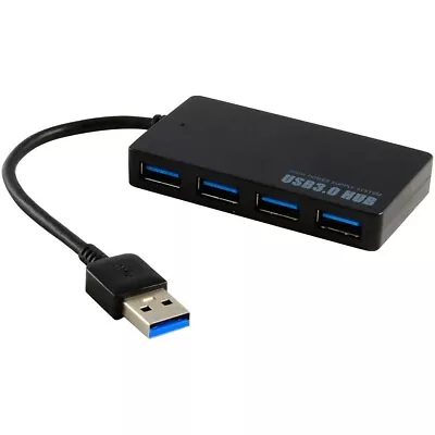 [MZ] 4 Port USB 3 Expansion Hub/Splitter Compact Slim High Speed 5Gbps Lot • $10.99