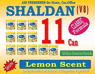 11 Can SHALDAN V8- CLASSIC Formula -Home Car Office Air Freshener - LEMON Scent • $49.50