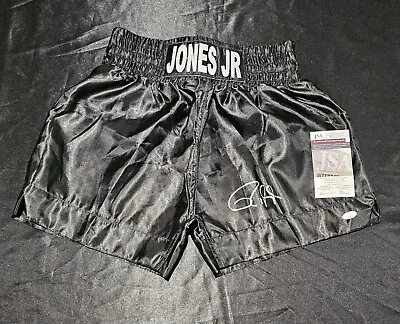 $199.99 • Buy Roy Jones Jr Signed Black Full Size Logo Boxing Trunks JSA COA 2