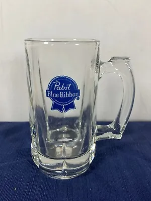 Vintage PABST BLUE RIBBON Glass Beer Mug Stein Barware • $9.95
