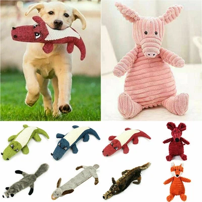 $12.63 • Buy No Stuffing Plush Dog Toys Indestructible Pet Puppy Sound Chew Squeaker Toy'