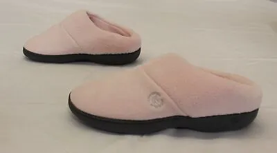 Isotoner Women's Mixed Microterry Hoodback Slippers CD4 Peony Size US:8.5-9 • $13.64