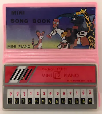 Mini Piano Electron Echo Mini Song Book Vintage 80's Toy Functional • $22.72