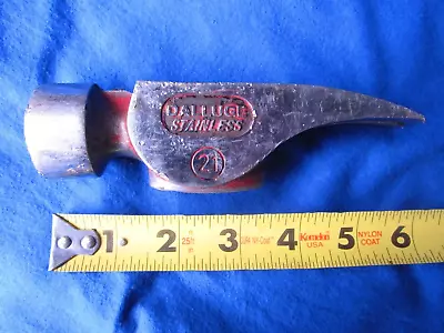 DALLUGE Stainless 21 Oz Framing Hammer Head With Magnetic Nail Holder Vintage • $49.95