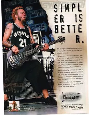 2002 IBANEZ SRX Soundgear Xtreme Electric Bass Guitar JASON FRENCH Vintage Ad  • $8.95