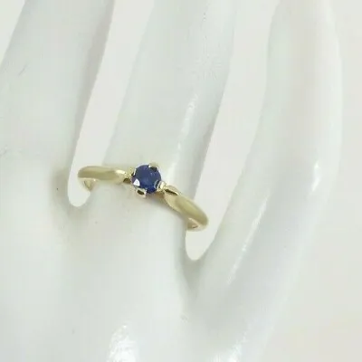 $155.66 • Buy  9ct Gold Sapphire Ring Cornflower Blue Solitaire Hallmarked Size N  Gift Box