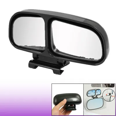 Convex Car Right Side Wide Angle Rear View Blind Spot Auxiliary Mirror Black • $15.50