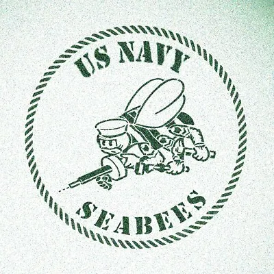 Seabees Military Stencil Mylar USA Military Stencils • $8.35