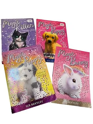 Lot Of 4 Magic Puppy Bunny Kitty Sue Bentley Paperback Books • $25