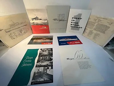 1934-1975 Burger Yachts Rare Lot Of 9 Catalogs Brochures Deck Plans VGC • $650