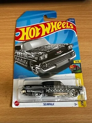 Hot Wheels Mainline Chevrolet Impala TH 1958 Black GM Treasure Hunt • $25