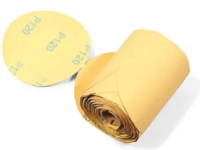 6 In PSA Sanding Disc Sandpaper 100 Roll 120 Grit Sticky Back Adhesive DA Sander • $31.99