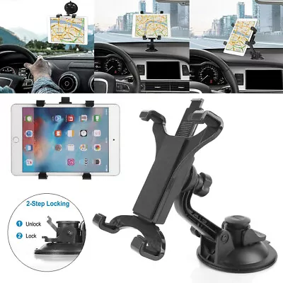 Universal Car Suction Mount 360°Holder For Cellphone IPad&Lenovo Tablet 7 To 11  • $13.99