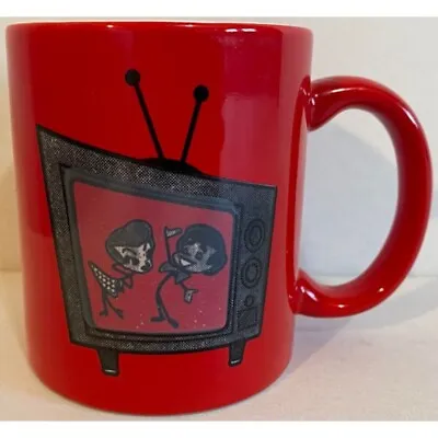 I Love Lucy Thermochromic Red Mug With Television. TV Shows Lucy When Mug Is Hot • $15.50