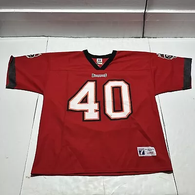 Vintage Mike Alstott Football Jersey Mens L Logo 7  Tampa Bay Buccaneers #40 • $18