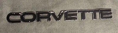 Vintage “CORVETTE” EMBLEM LOGO Rear Bumper BADGE CHEVY CHEVROLET Fender ORIGINAL • $19.99