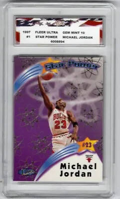 1997 Fleer Ultra #1 Michael Jordan Star Power AGC 10 Gem Mint • $299.99