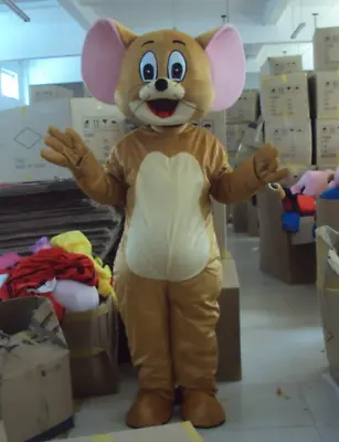 5.7ft Jerry Mouse Mascot Costume Adults/Kids Brown Rat Cotton Plush 155-175CM • $139.99